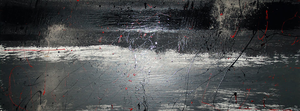 MCMXLV - Peinture contemporaine acrylique mate, brillante, rouge, noir, gris, cendres - Châssis en lin 146/97. MCMXLV - Peinture contemporaine acrylique mate, brillante, rouge, noir, gris, cendres - Châssis en lin 146/97.